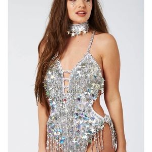 Shop easy tiger cosmic body suit. Size Small.